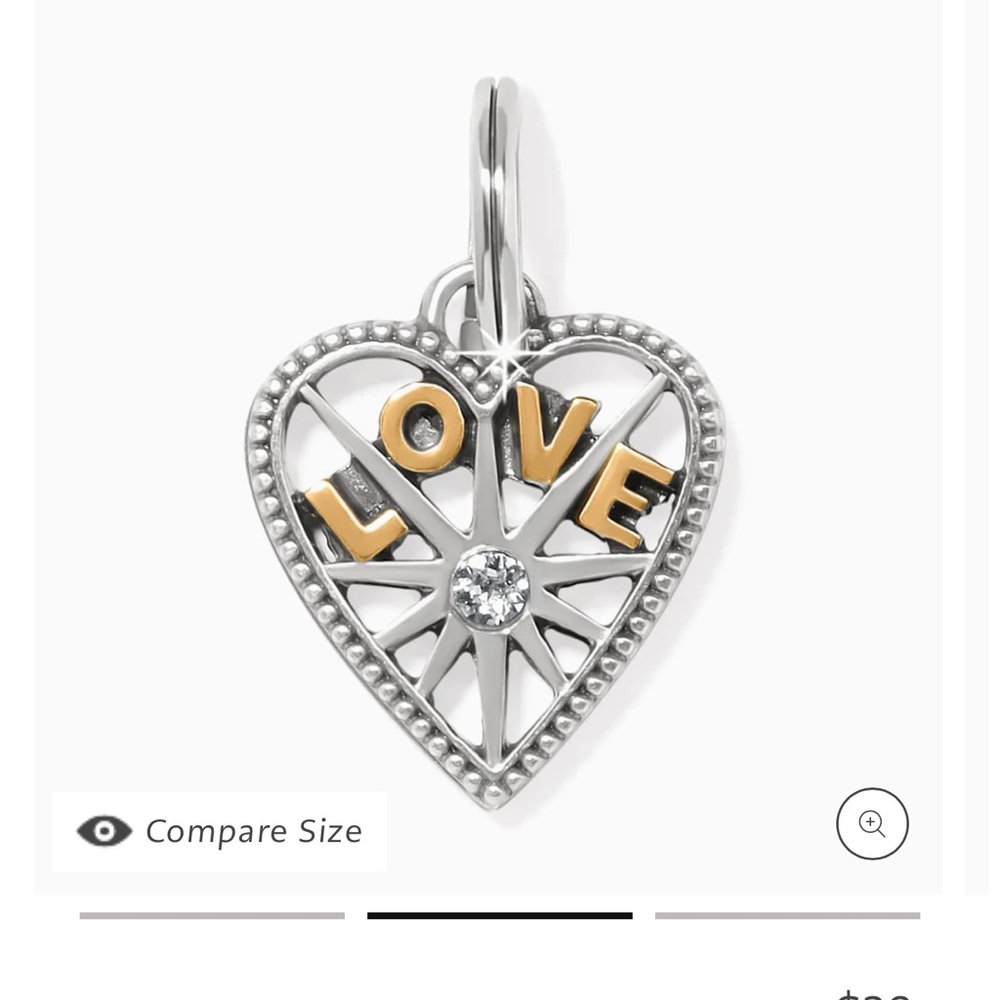 Brighton Silver and Gold Heart Pendant